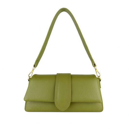 Borsa baguette in pelle