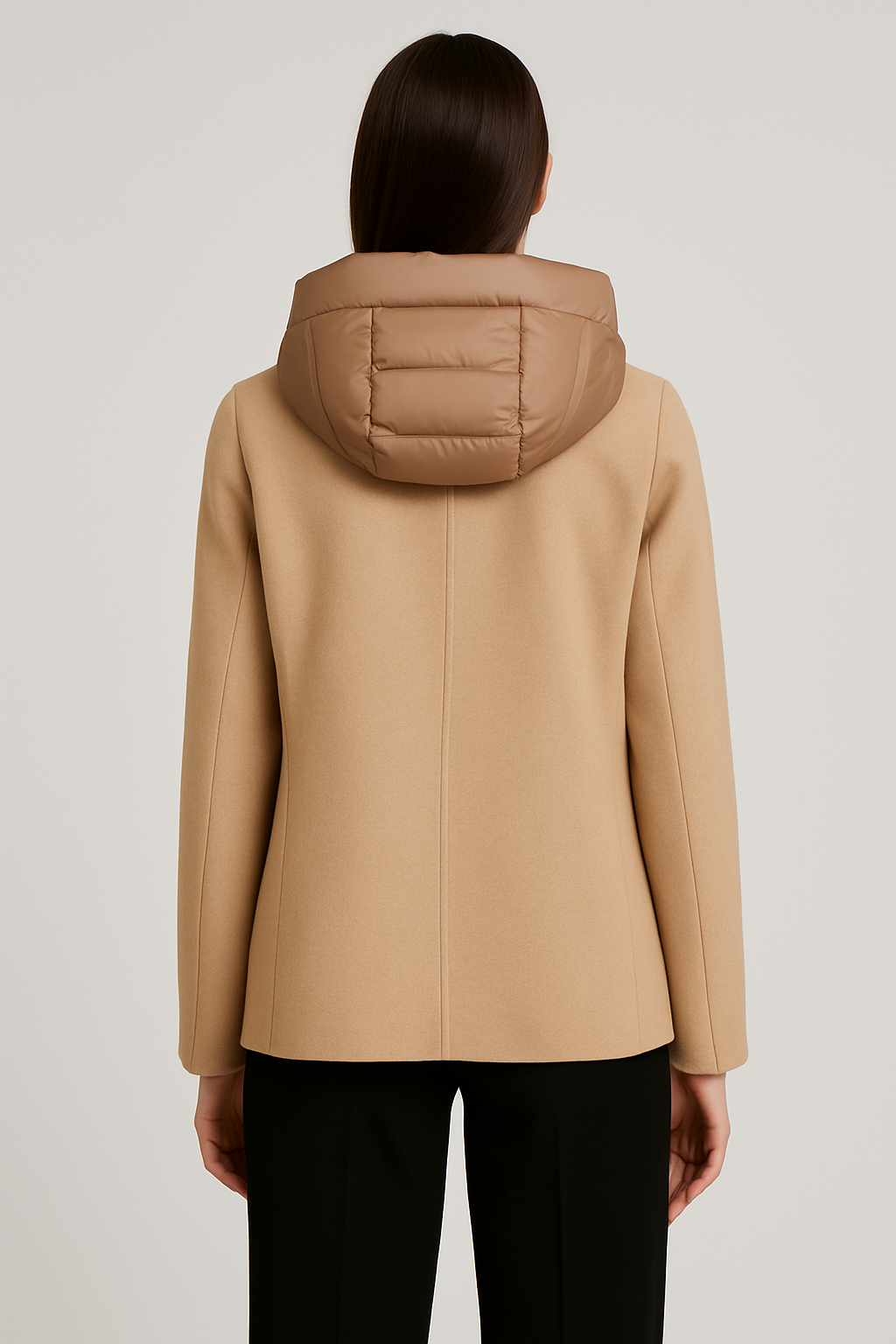 Cappotto con pettorina - Camel