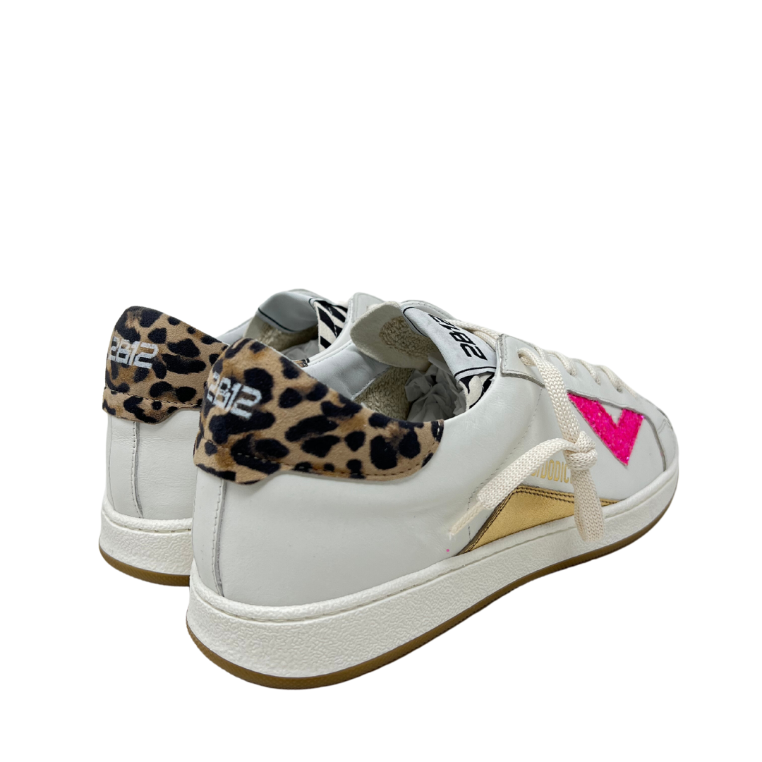 SNEAKERS BIANCHE IN PELLE 2B/DODICI