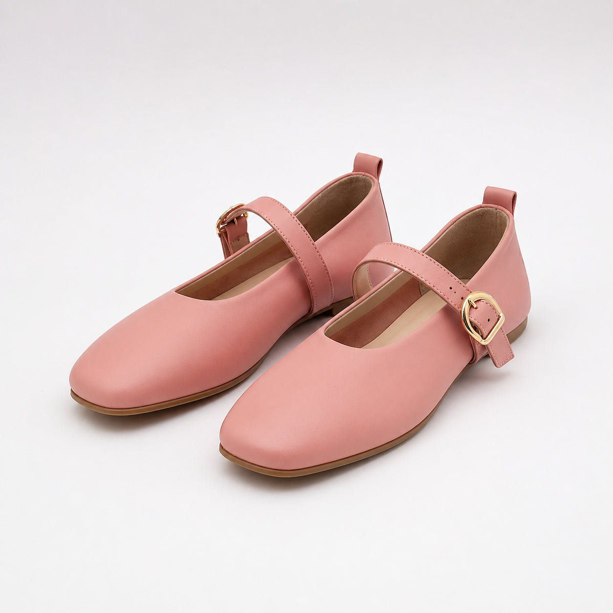 Ballerina in nappa punta quadrata