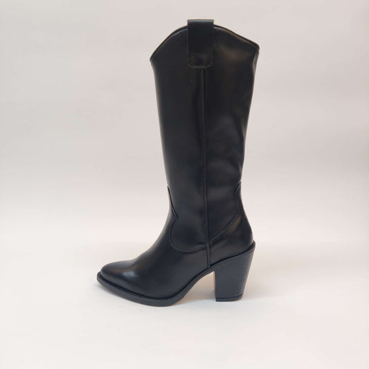 Texano in pelle nero