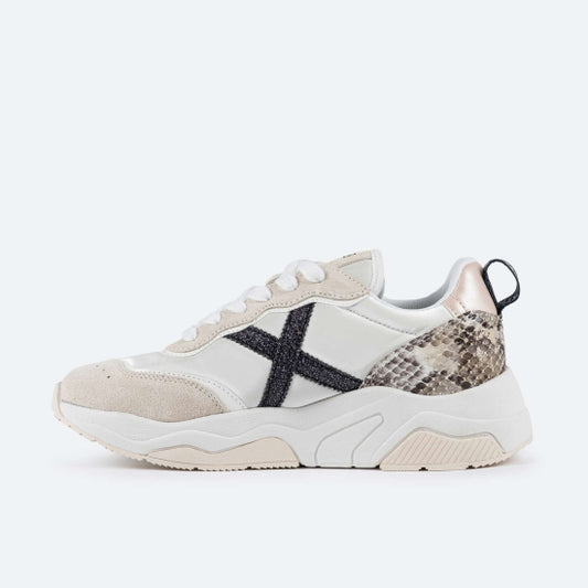 Sneakers Munich con dettaglio pitonato