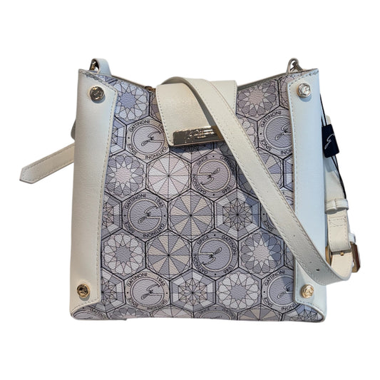 Borsa Gattinoni in pelle bianca con stampa