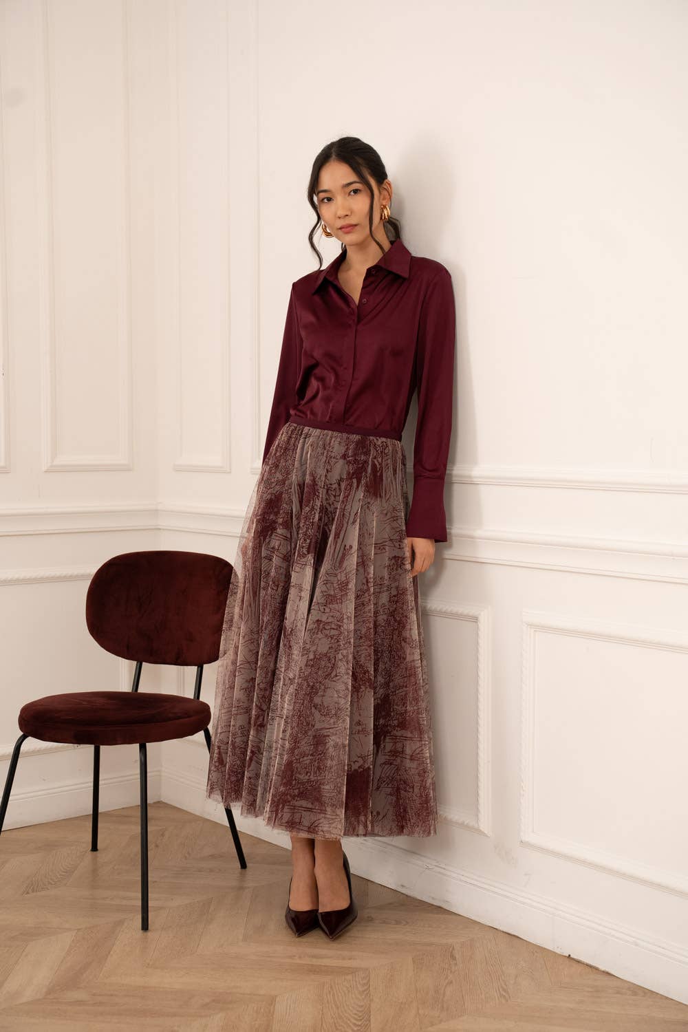 Camicia Léa in raso (S-M-L-XL) FW26 - CK08091