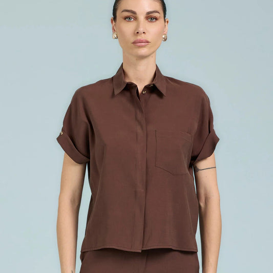 Camicia in viscosa - moro