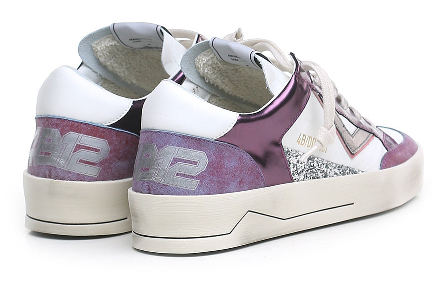 SNEAKER 4B12 BIANCO VIOLA