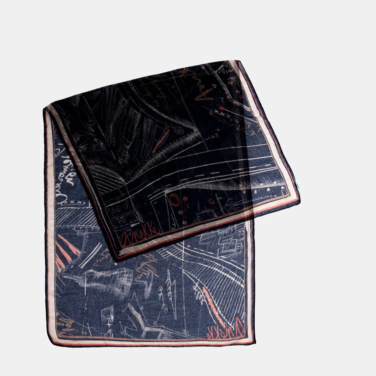 Foulard boutique blu Anekke