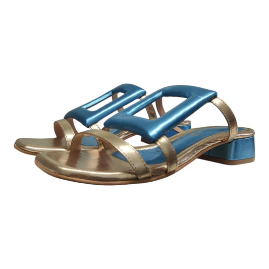 Sandalo mule bicolor laminato - Le Chicche