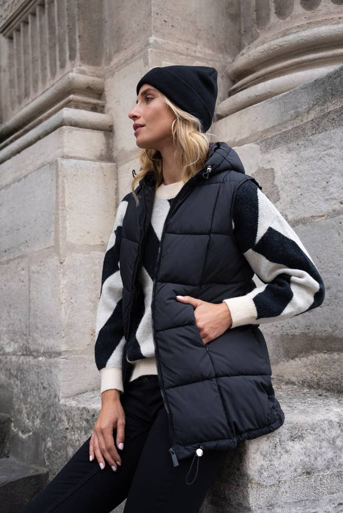 Gilet imbottito lunghezza media