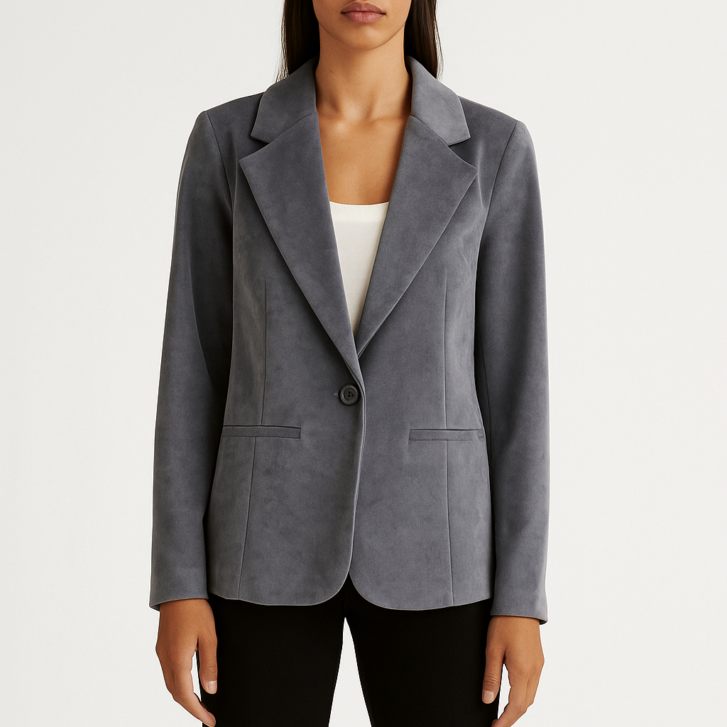 Blazer regolare grigio antracite