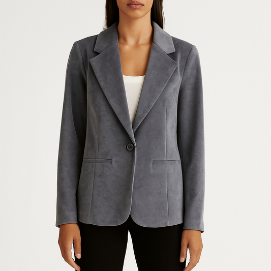Blazer regolare grigio antracite