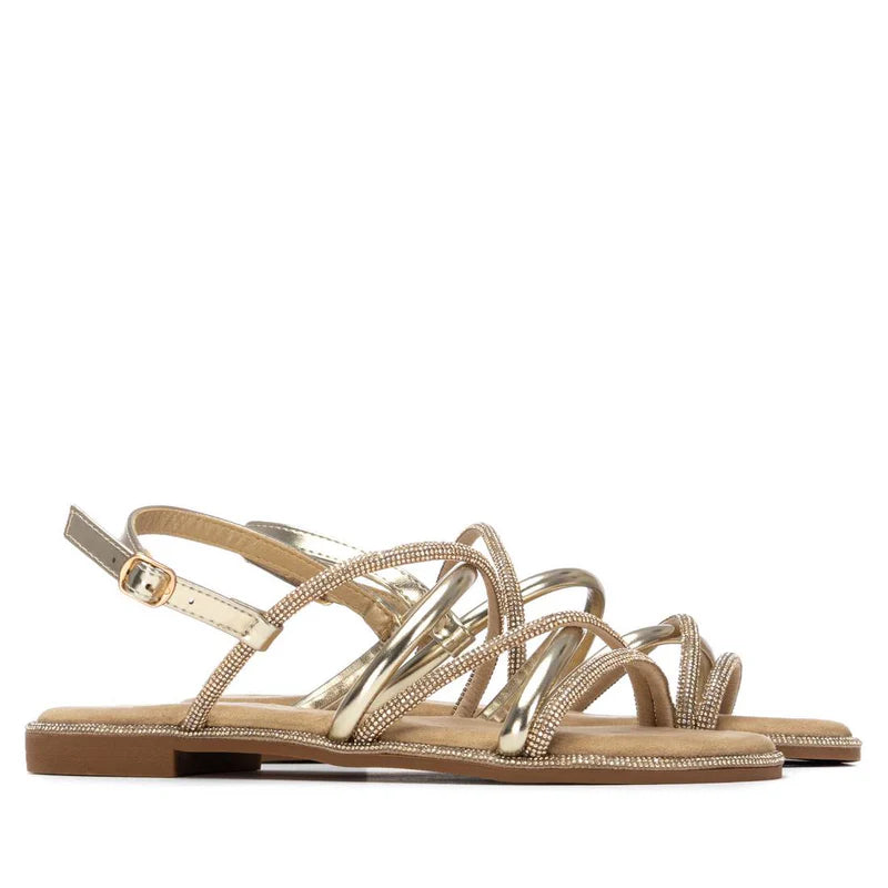Sandali bassi con strass