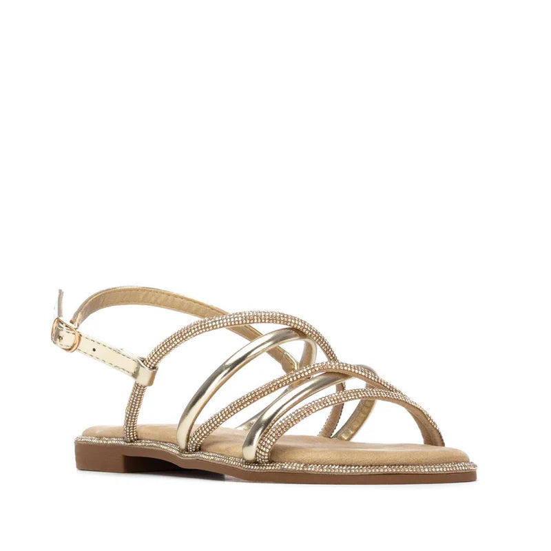 Sandali bassi con strass