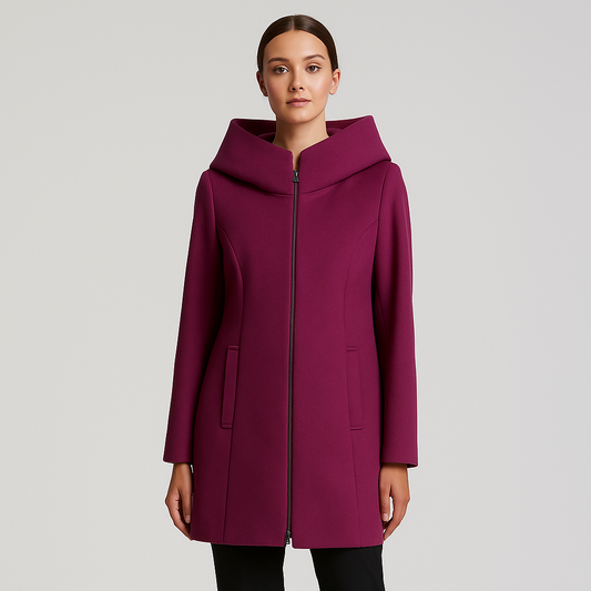 Cappotto midi con zip