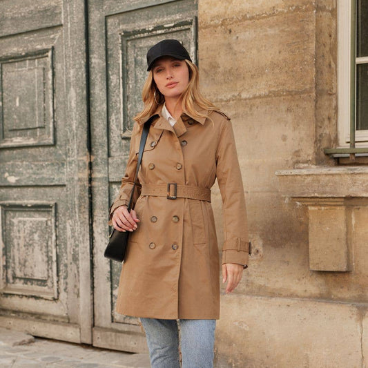 Trench lunghezza media doppiopetto