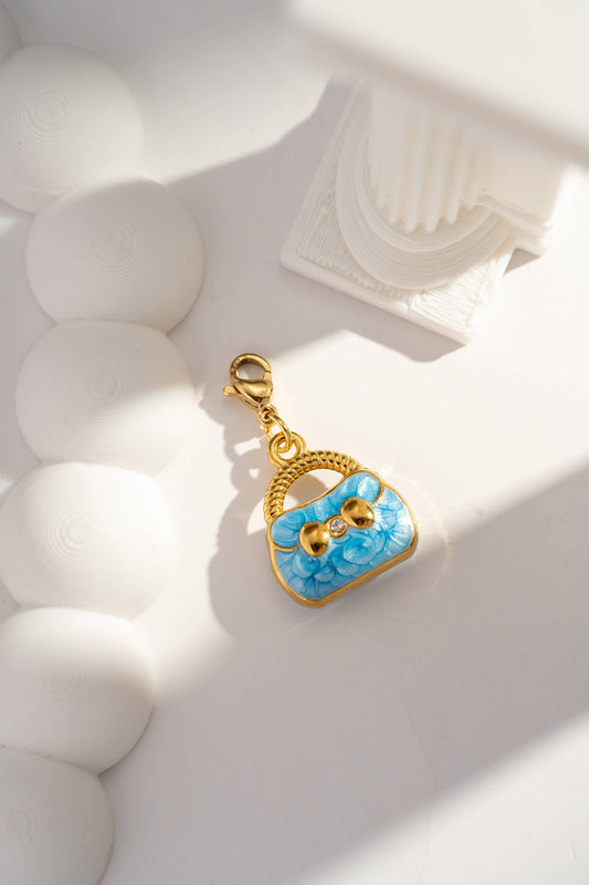 Charm pendente a forma di borsa per donna in acciaio inox