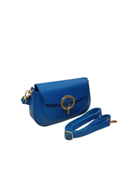 BORSA MINI BAG CON DOPPIA TRACOLLA AZZURRO ROYAL