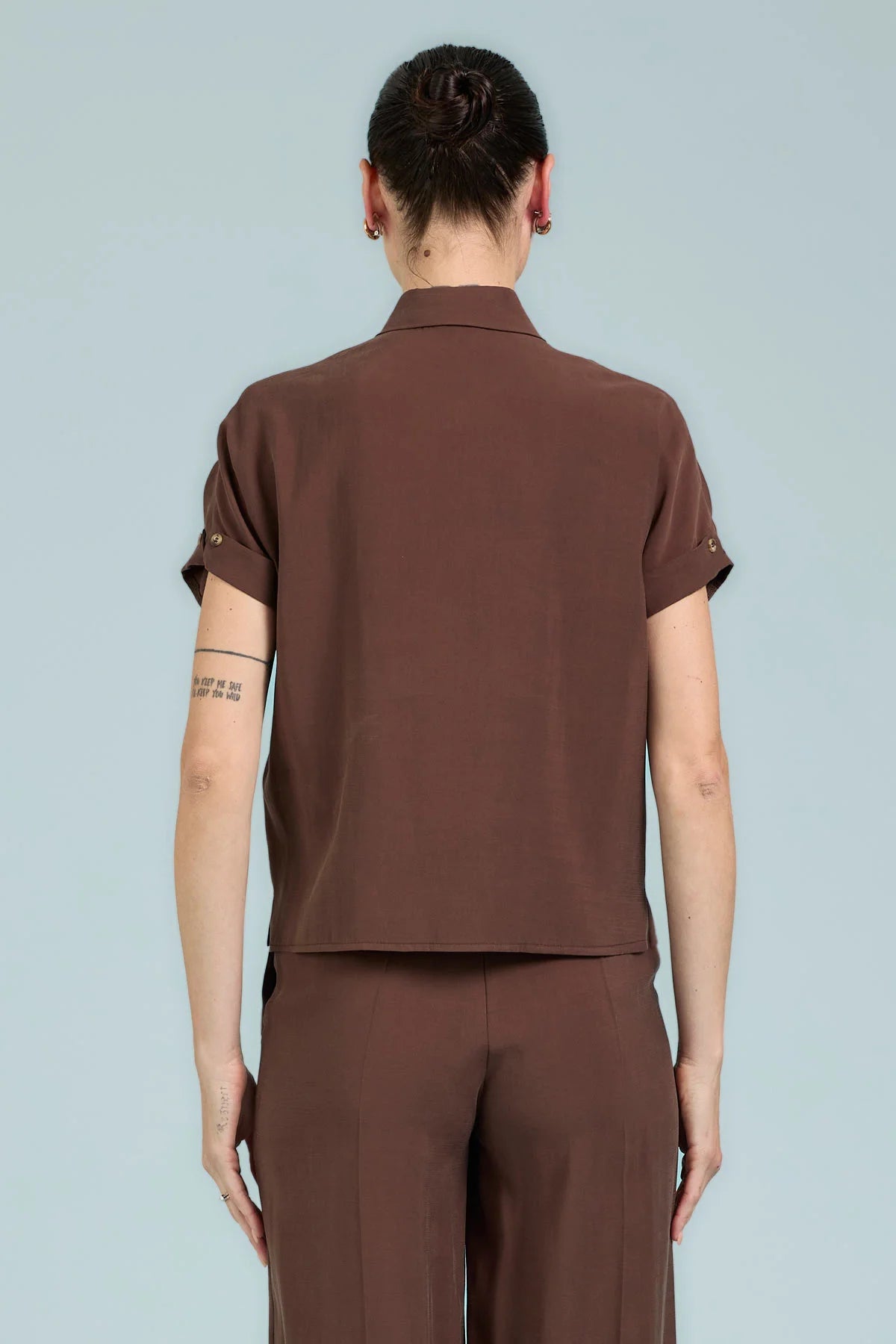 Camicia in viscosa - moro