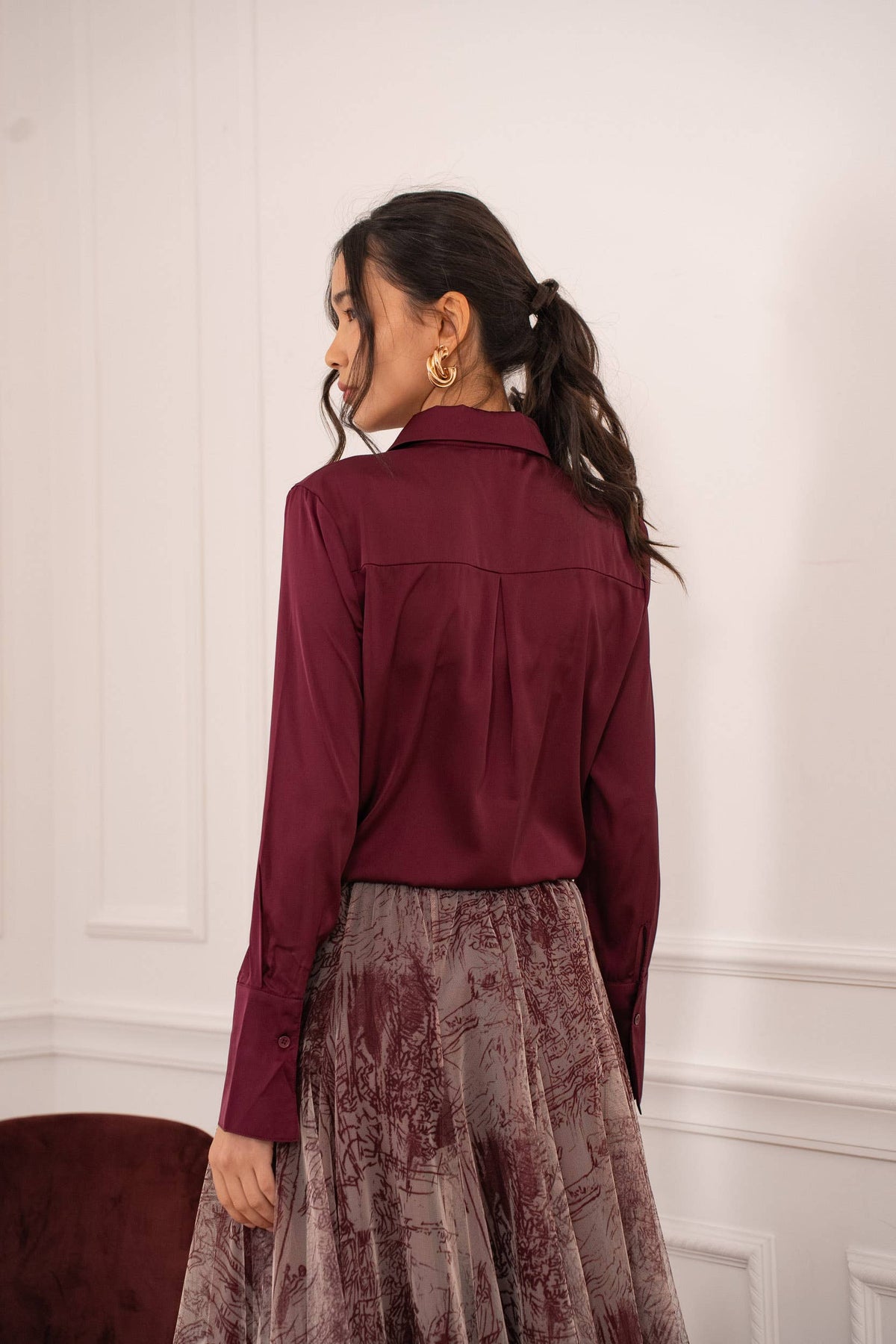 Camicia Léa in raso (S-M-L-XL) FW26 - CK08091
