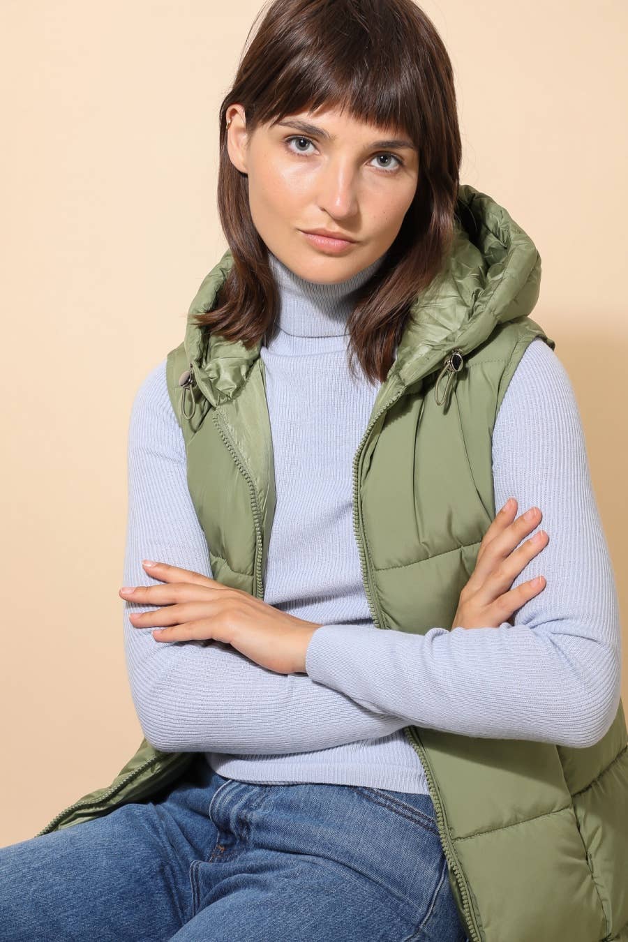 Gilet imbottito lunghezza media