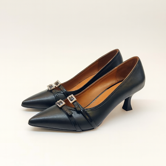 Décolleté doppia fibbia gioiello