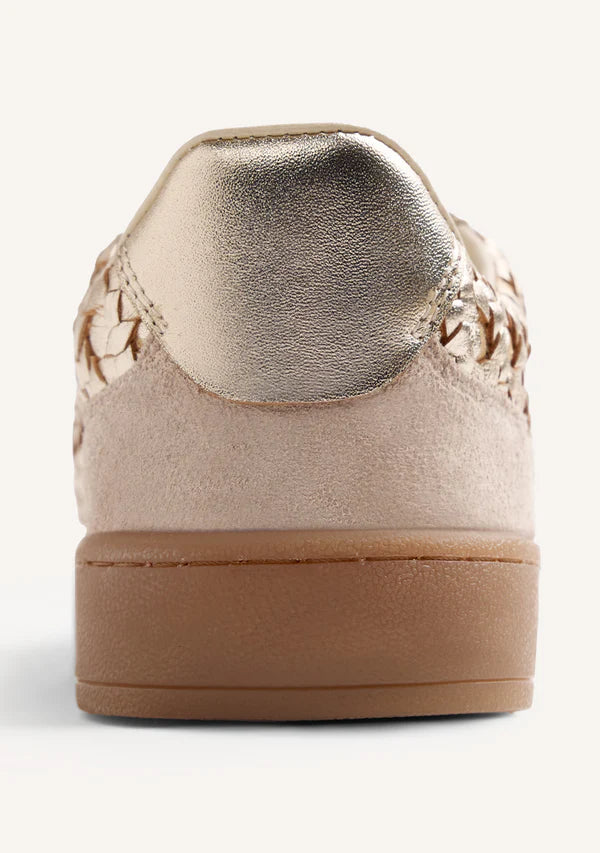 Sneakers oro in pelle traforata Ijebu