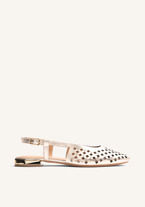 Slingback traforata platino Kyaka