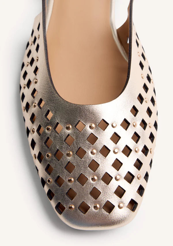 Slingback traforata platino Kyaka