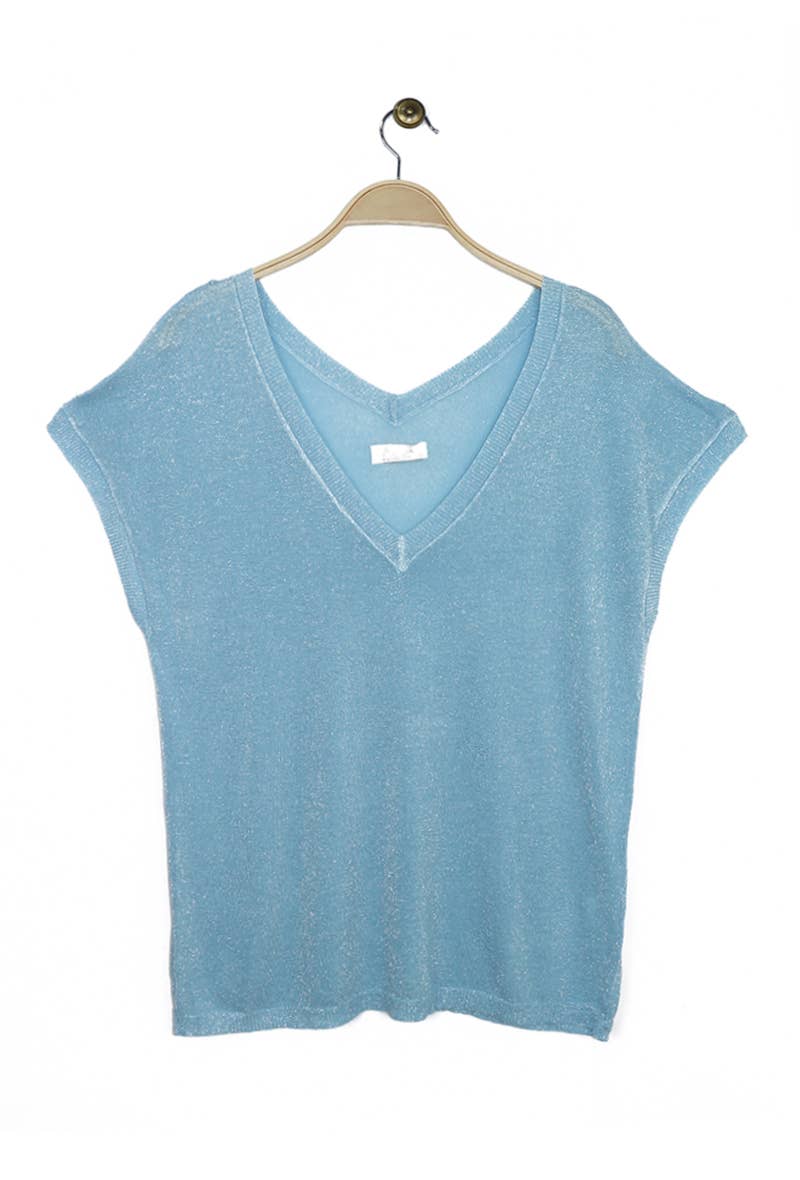 Top in maglia lurex