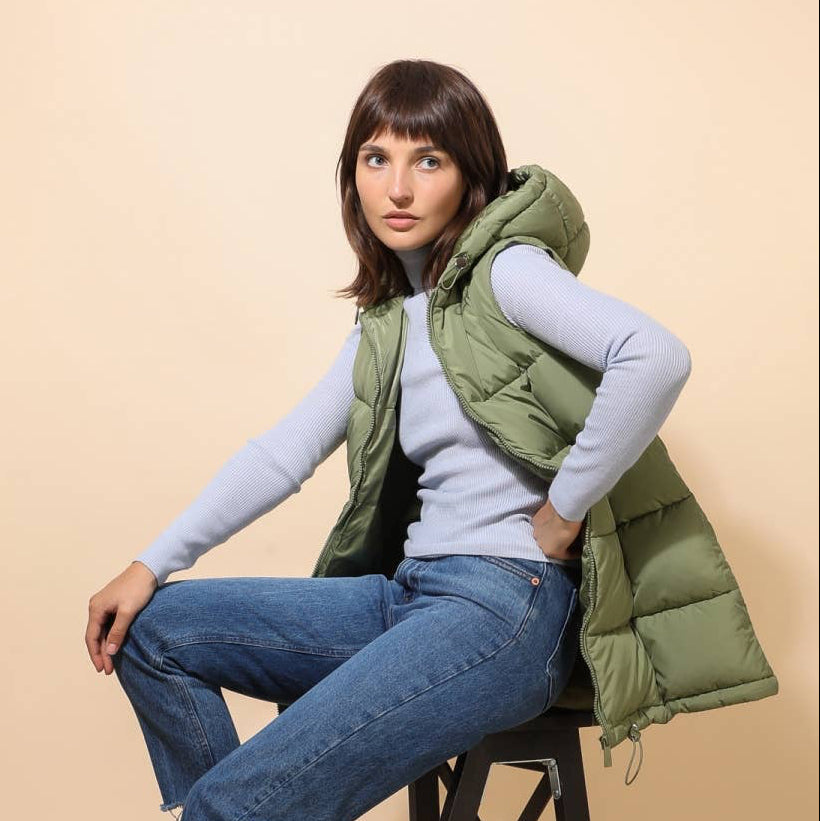 Gilet imbottito lunghezza media