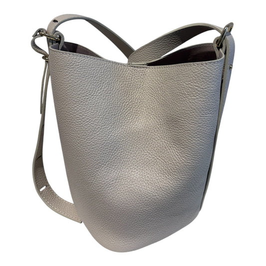 Borsa secchiello in pelle sabbia