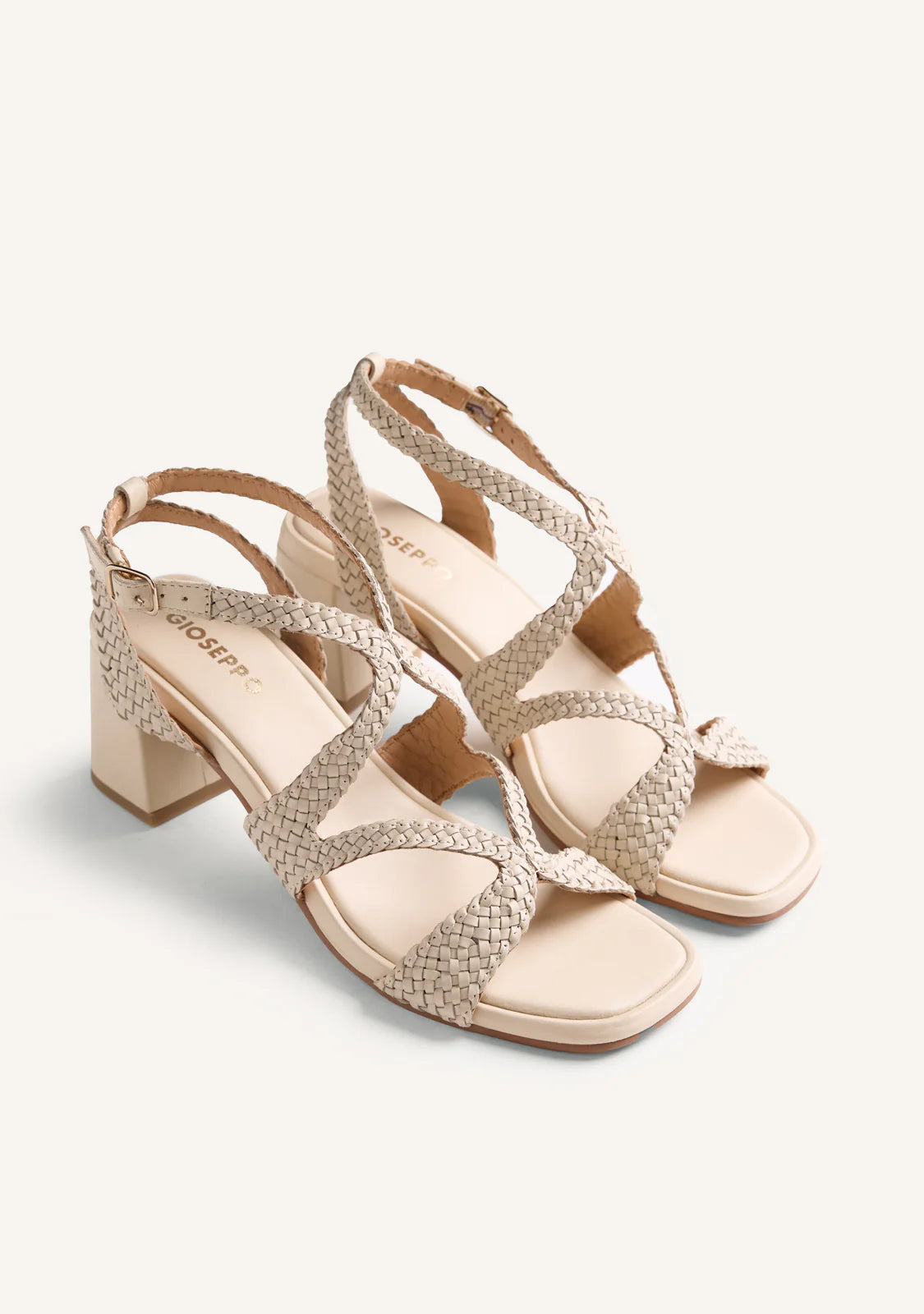 Sandali intrecciati off-white