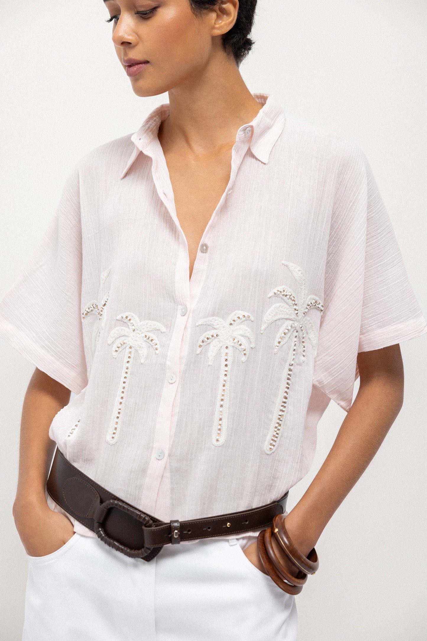 Camicia ricamata (416805-55)