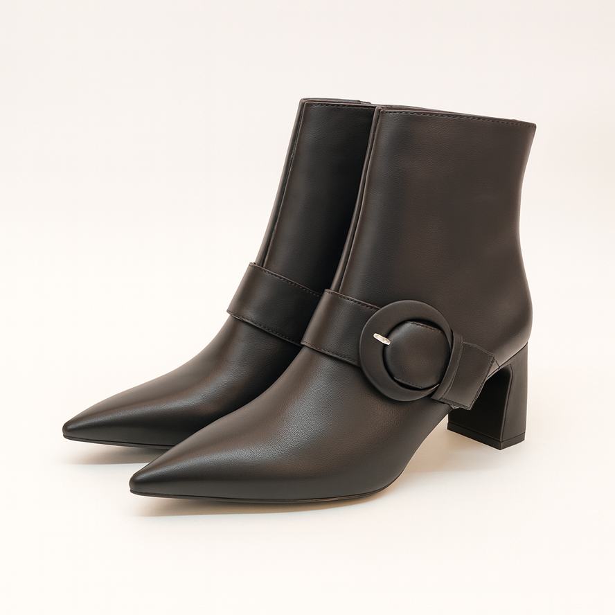 Stivaletto Seren nero con fibbia