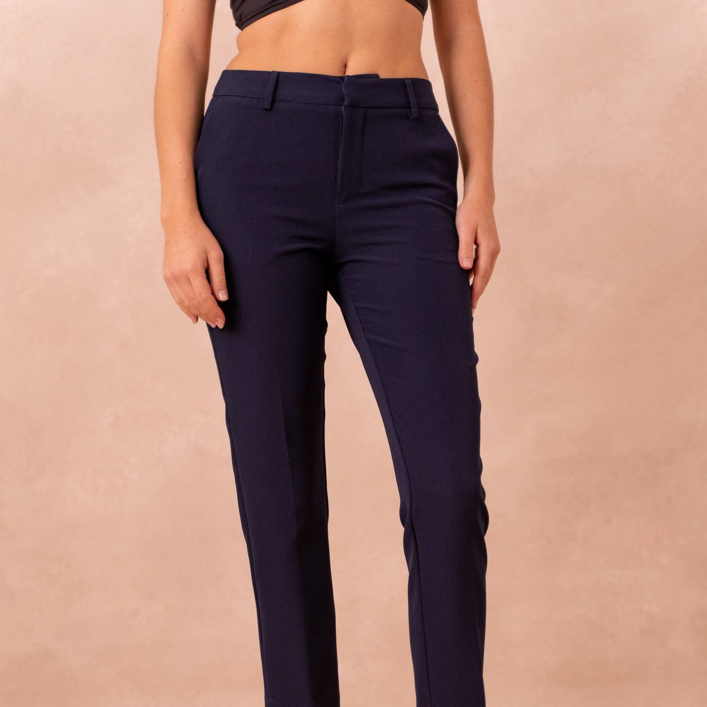 Pantaloni sigaretta - Beige/Blu