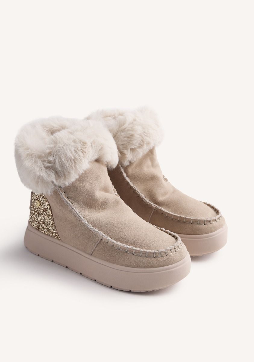 Gioseppo Mou Alpena in tessuto e pelliccia