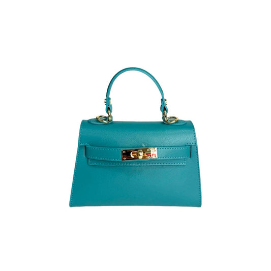 BORSA IN PELLE TURCHESE