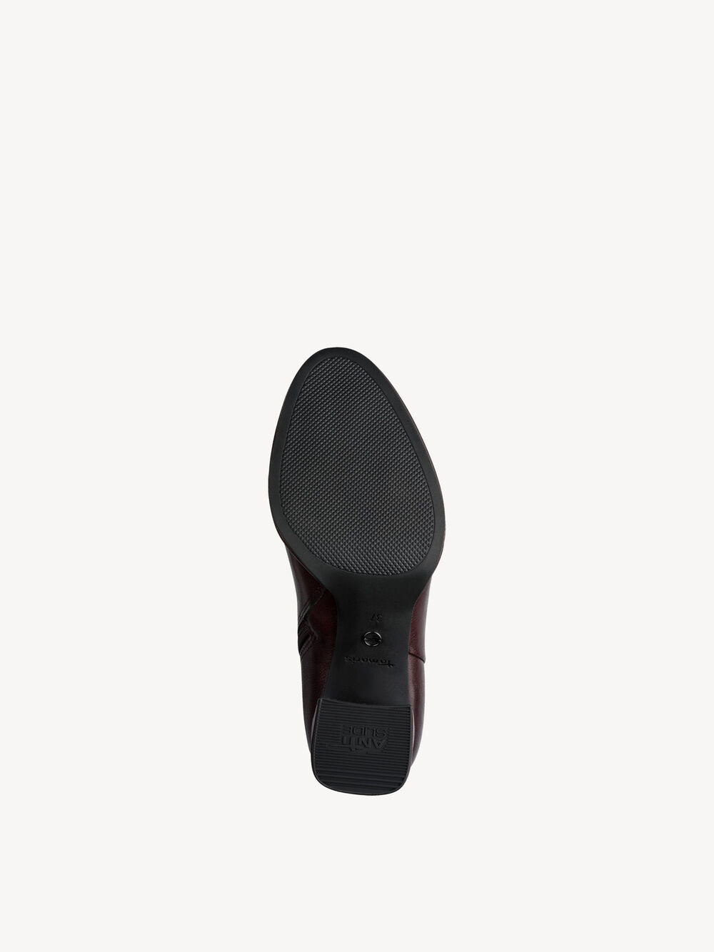 Stivale con tacco burgundy