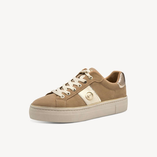 Sneakers camel con lacci