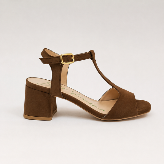 Sandali in camoscio brown