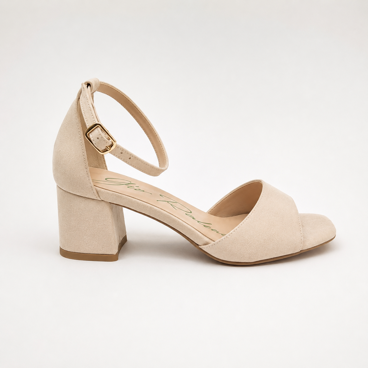 Sandali in suede avorio