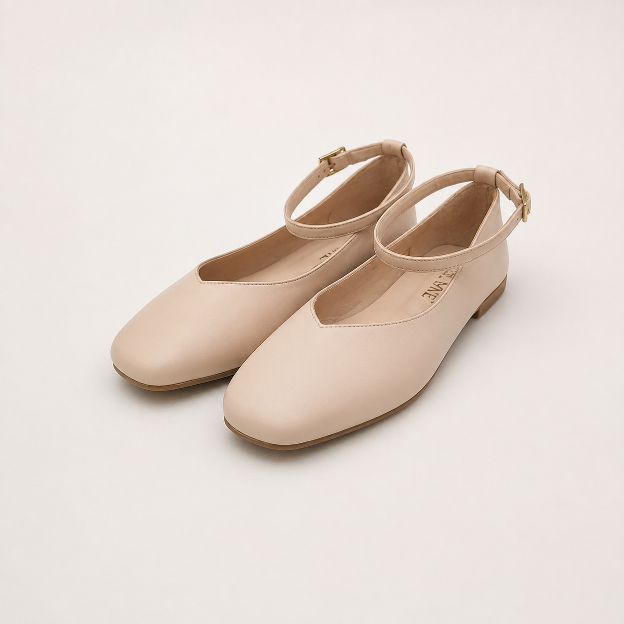 Ballerina in nappa punta quadrata