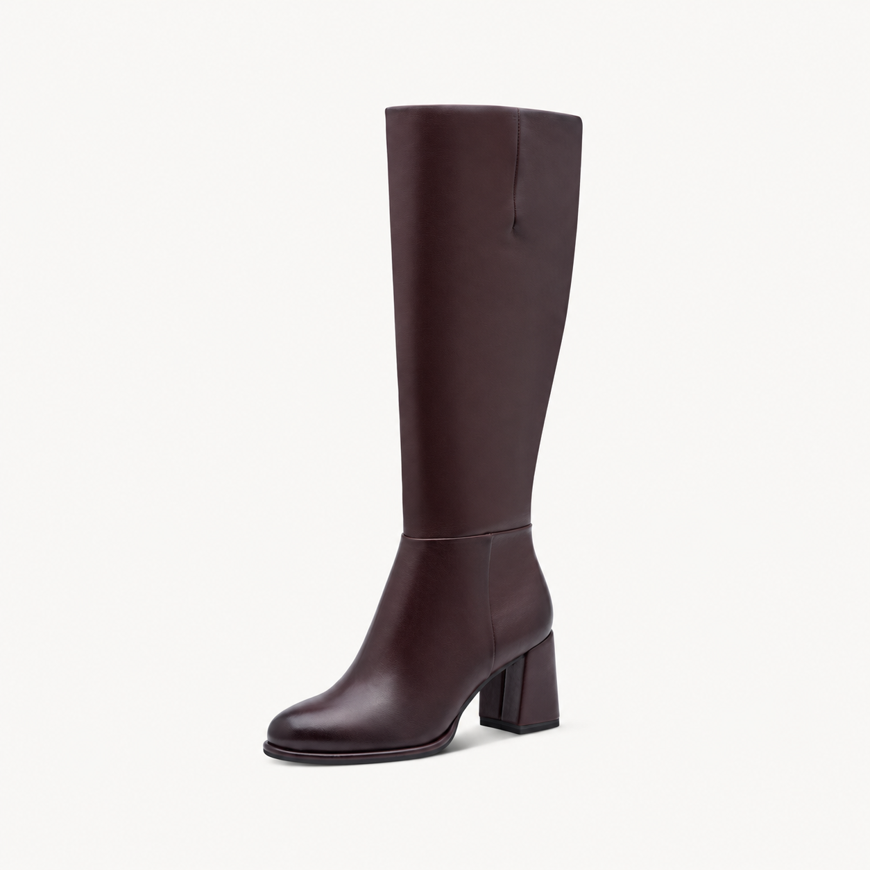Stivale con tacco burgundy