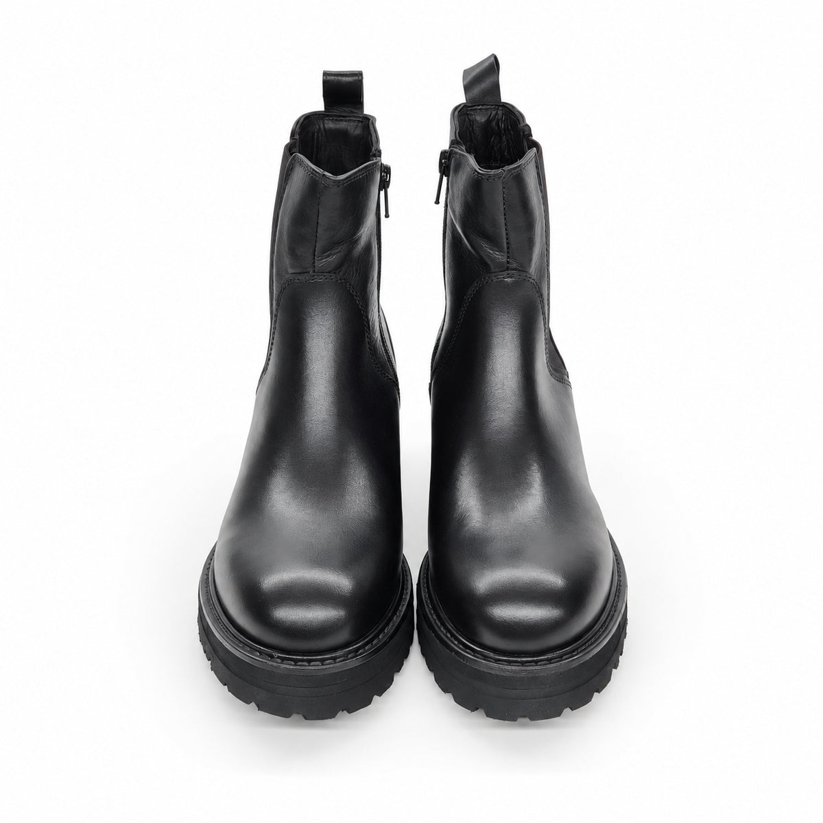 Stivaletti Donna in Pelle Nera con Doppia Fibbia Cinzia Soft – Eleganti e Comodi, cerniera interna e tacco basso