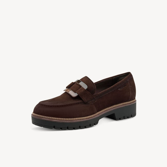 Mocassino mocca con accessorio