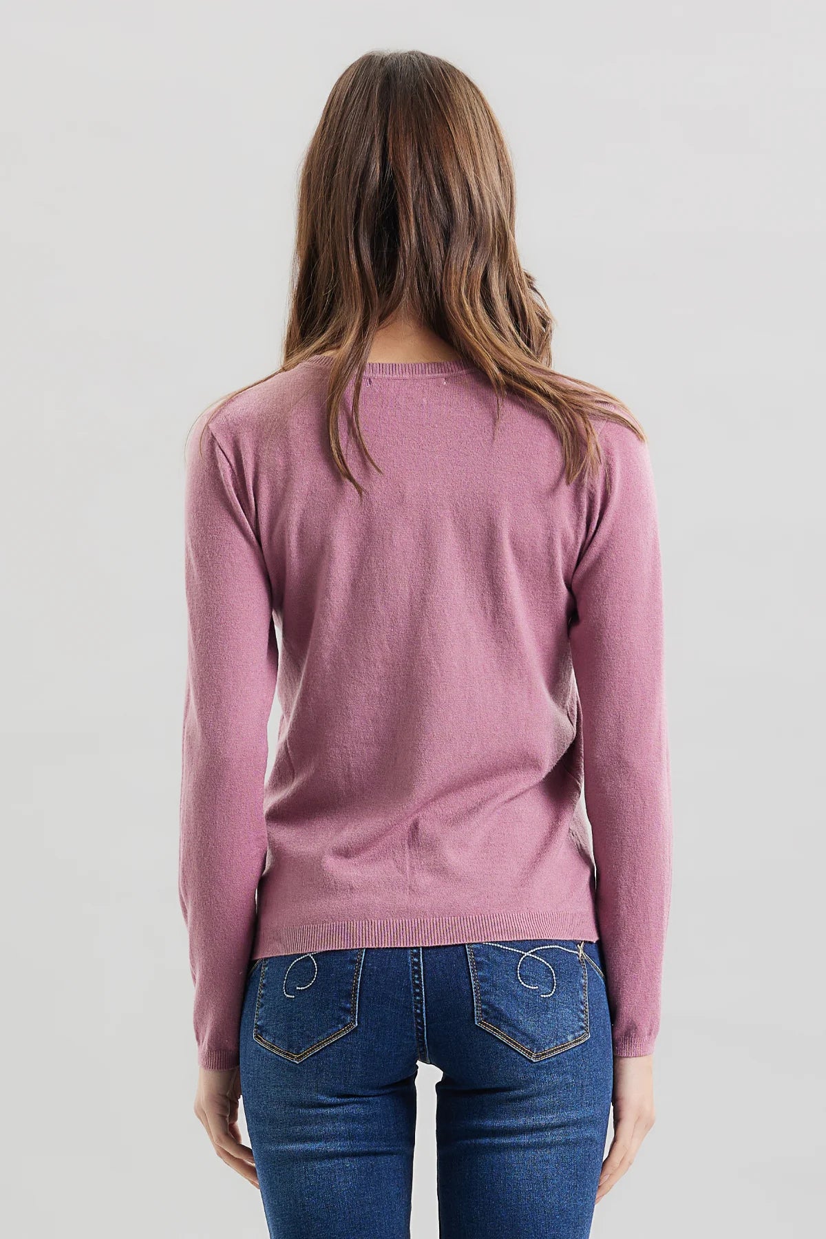 Girocollo in viscosa con micropaillettes