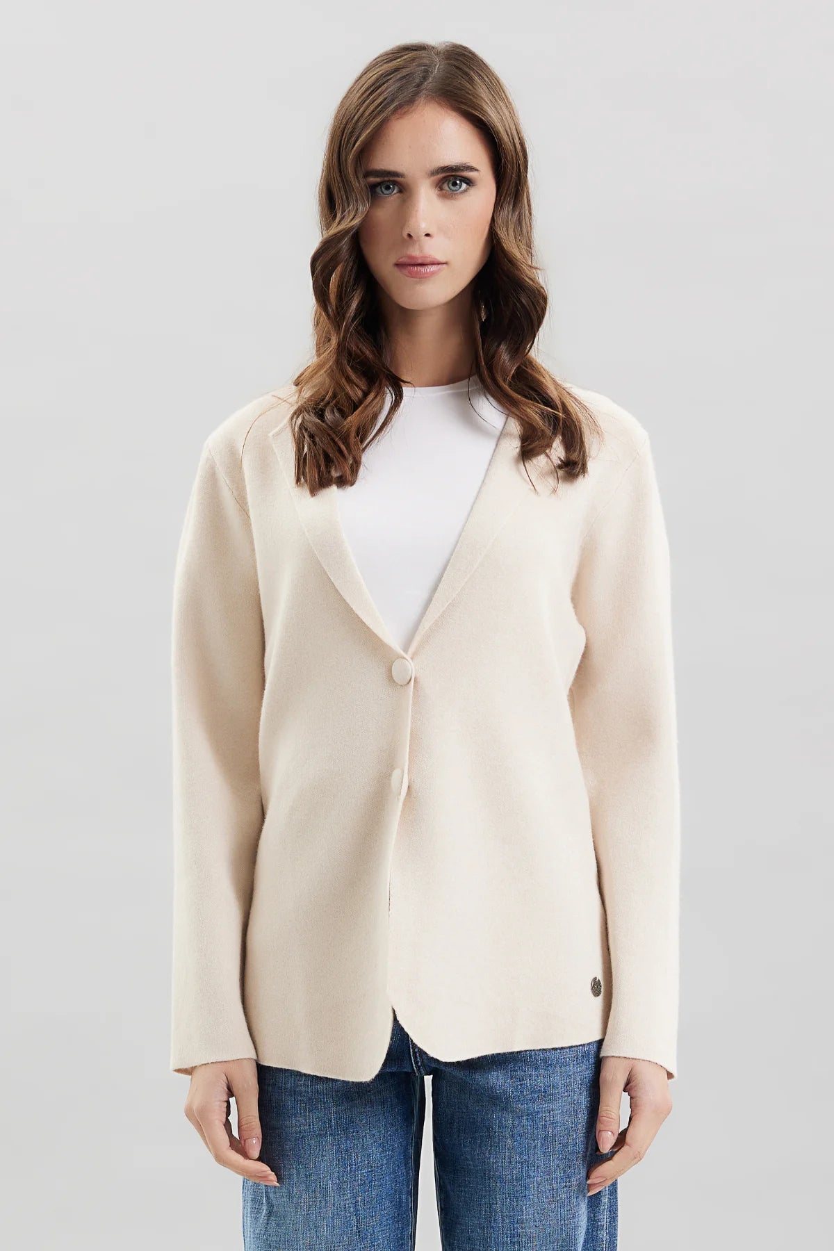 Giacca in maglia - Naturale