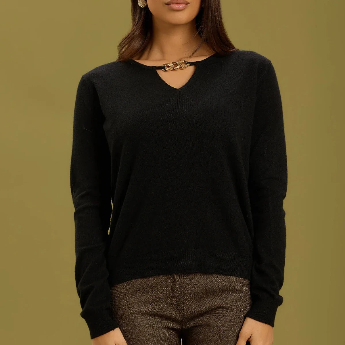 Girocollo con dettaglio catena