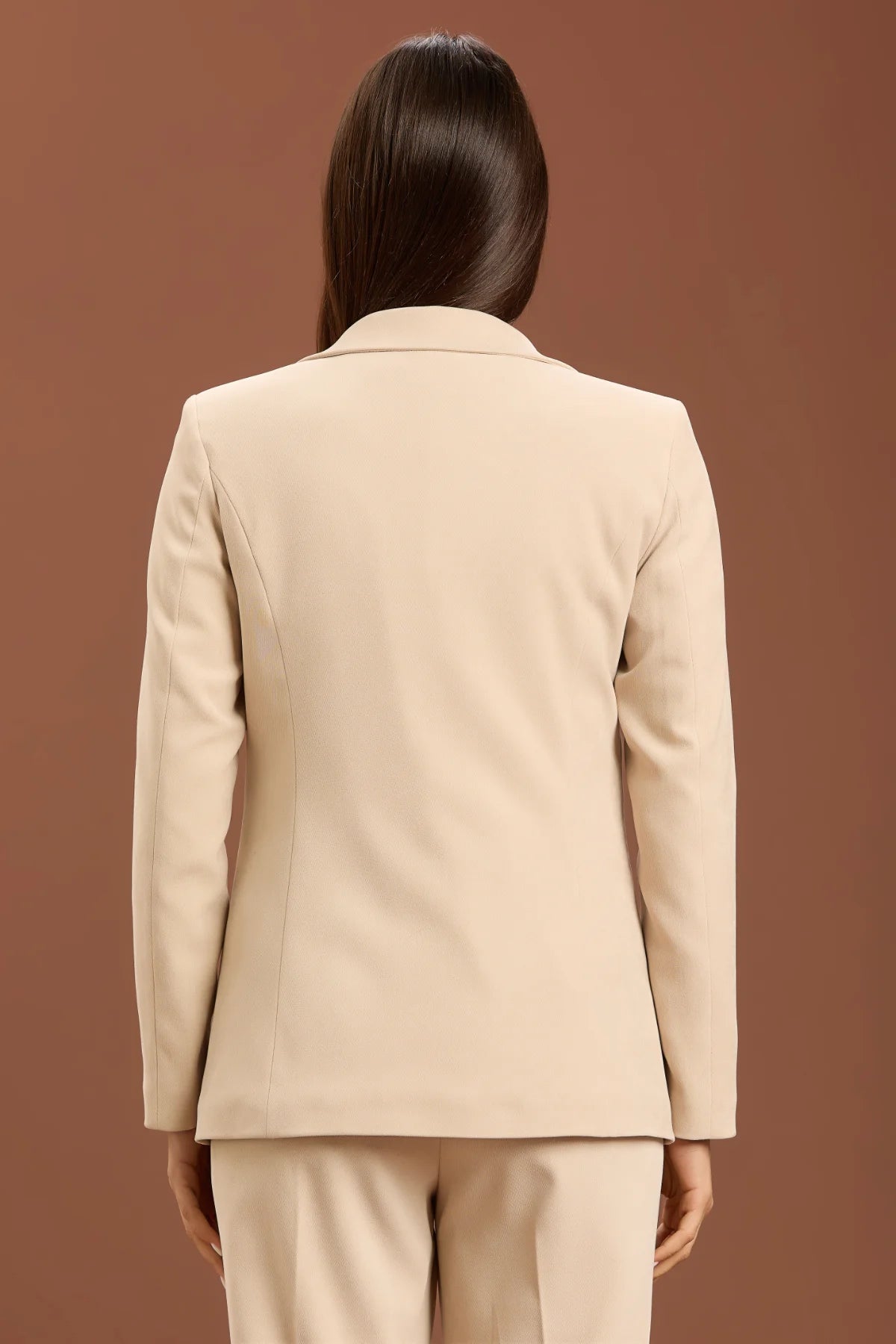 Blazer regolare sabbia