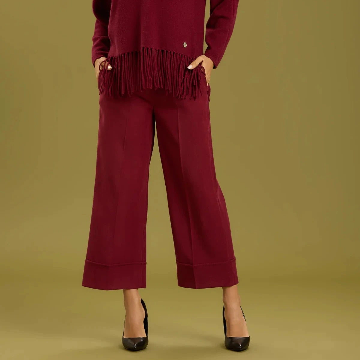 Pantalone cropped in dainetto